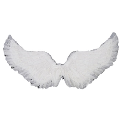 精灵天使翅膀万圣节婚礼背饰儿童cos服女童白色羽毛道具小服饰