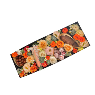 花衣伴水果礼盒大号过冬四件套礼盒抖音透明长方形大号玫瑰包装盒