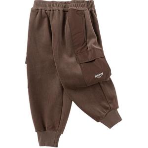 巴拉巴拉男童裤子宝宝加绒灯芯绒长裤秋冬款童装儿童工装休闲裤厚