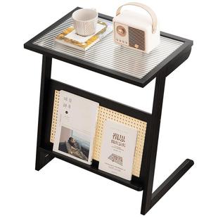 边几小茶几床头桌子沙发边桌柜长虹玻璃方茶桌迷你角几日式小户型