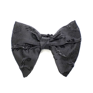 英伦男士女士大领结蝴蝶结领花涤丝提花起皱领结绅士潮男制服领结