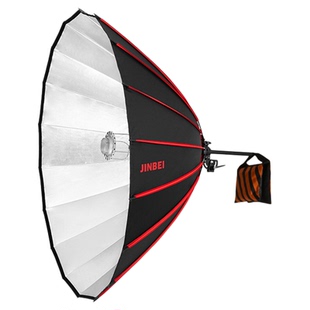 金贝TD-180深口抛物线反光伞摄影伞变焦太阳伞拍照柔光伞外黑内银