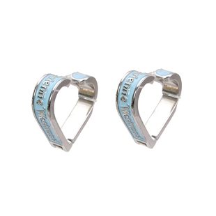 西太家字母爱心耳环2025新款高级感耳扣轻奢金属心形耳圈朋克耳饰