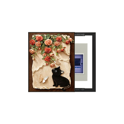 【可爱猫咪】中古风电表箱挂画