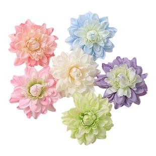 仿真小丽花头DIY手工材料假花绢花客厅卧室餐桌摆件婚庆花墙装饰