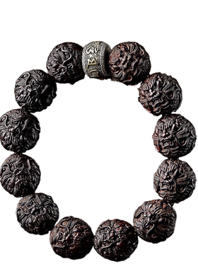 小叶紫檀手串男士十二生肖貔貅