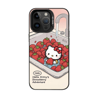 HelloKitty适用苹果17pro手机壳iphone15pm荣耀400小米17草莓opporeno14凯蒂猫vivox300华为mate70夏日nova14