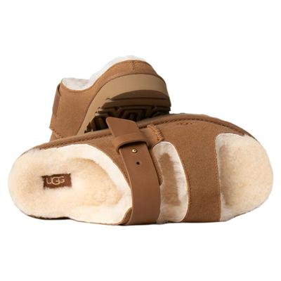 UGG搭扣款平底一脚蹬一字休闲拖