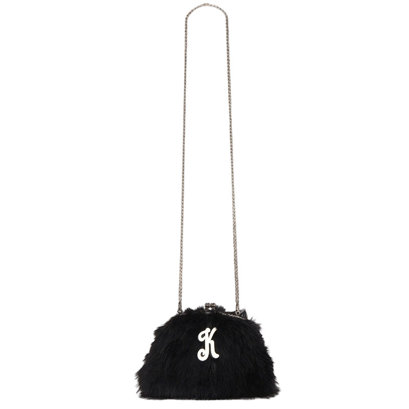 [早秋新品]Kim Shui KS 毛毛绒链条包袋 黑色小众设计感REVOLVE小