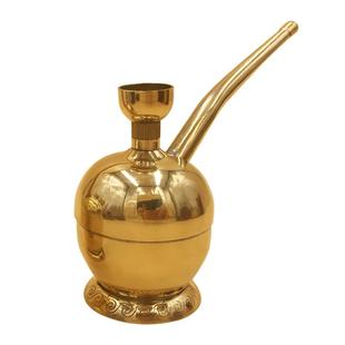 创意纯铜水过滤烟斗 迷你苹果型两用水烟壶 男士烟袋锅子卷烟锅