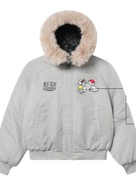 AFGKxTombonia魔术贴毛领棉服