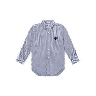 IT CDG PLAY COMME des GARCONS川久保玲童装长袖衬衫爱心刺绣