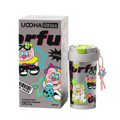 uooha多巴胺纯钛杯咖啡杯保温杯