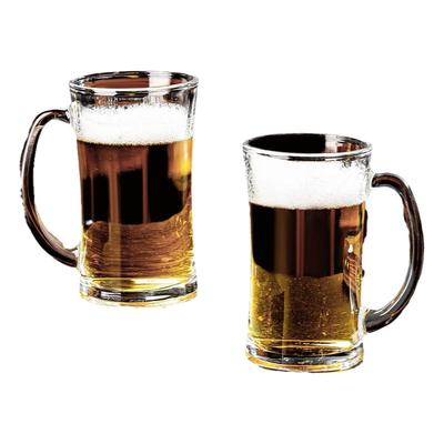 专业啤酒杯小号网红扎啤杯大容量精酿酒杯家用水杯带把手玻璃茶杯