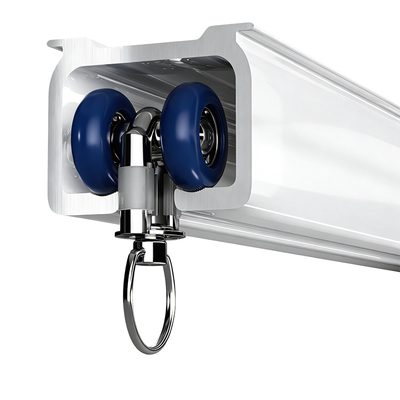 静音窗帘轨道加厚铝合金顶侧装