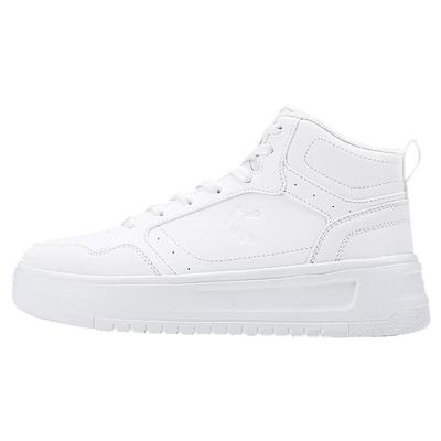 乔丹板鞋女高帮加绒运动鞋小白鞋