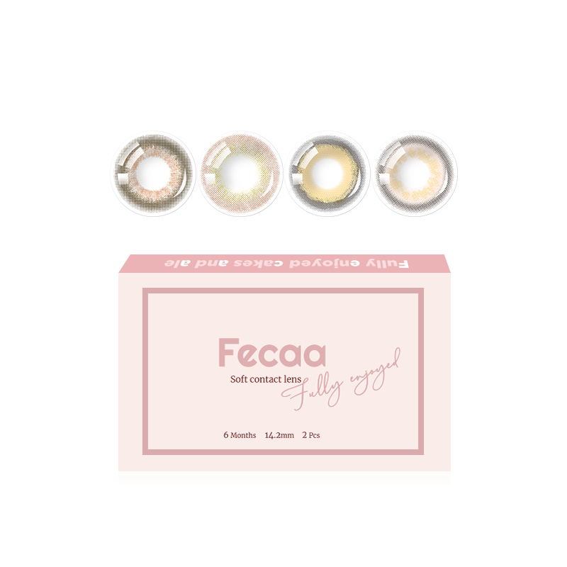 【蓝调混血】Fecaa菲可美瞳大直径日抛10片装蓝灰棕彩色隐形眼镜