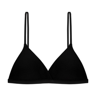 FIRSTMIX2025年夏三角杯薄款小胸女生奶油黄细肩带无钢圈美背文胸