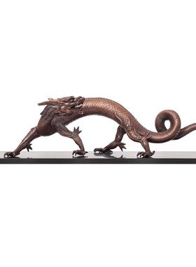 铜之美铜龙摆件客厅玄关电视柜办公桌神龙装饰玄关手工艺术礼品