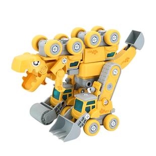 儿童拆装变形恐龙工程车玩具男孩子生日礼物3益智力4男童三岁5至6