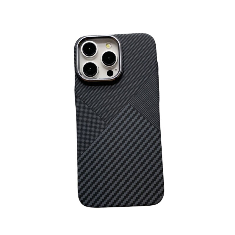 几何图形碳纤维纹适用iPhone15proMax手机壳磁吸充电苹果14proMax保护壳13proMax硬壳凯夫拉纹浮雕