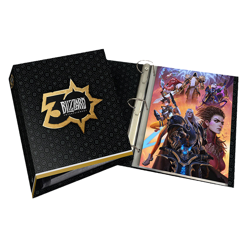 The Blizzard 30th Anniversary Print Portfolio Binder W/Exclusive Print 暴雪 30周年印刷品精装珍藏版 文件夹 收纳