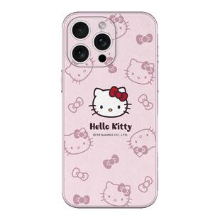 HelloKitty正版适用苹果15手机壳新款磁吸2024女款高级感斜挎iPhone13pro小羊皮14promax三丽鸥kt带挂绳ip16