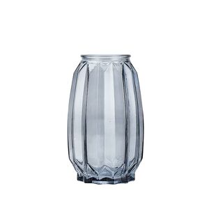 北欧轻奢玻璃花瓶透明水养富贵竹百合转运竹客厅餐桌插花摆件