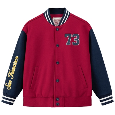 【新年马年】李维斯男童外套2026春季红色拜年服儿童过年衣服女童