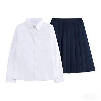 日系纯棉jk白衬衫毕业班服装