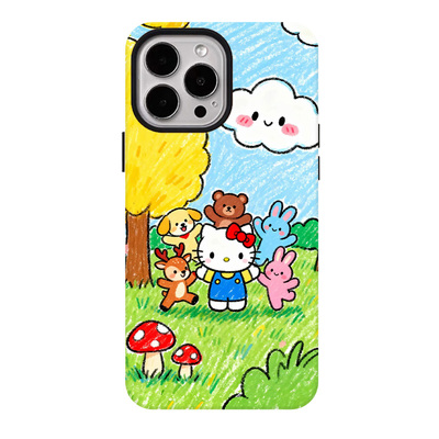 油画风KT适用苹果17promax手机壳iphone16pro菲林磁吸支架个性华为P80小米15小众vivo防摔保护壳oppo手绘卡通