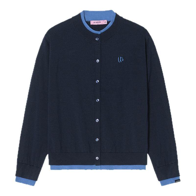 【莱赛尔 假两件】Unvesno(UN)中古撞色贴身可穿毛衣针织开衫薄款