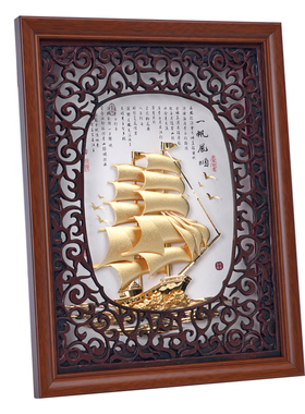 金箔画送客户朋友实用礼品小摆件