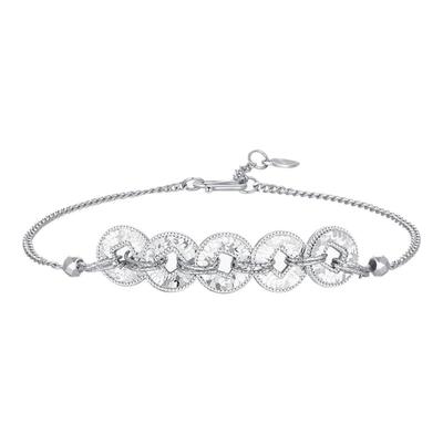 潮宏基铂雅五帝币铂金碎碎冰手链