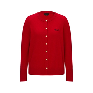 【100%美丽诺绵羊毛】Scofield女装休闲圆领内搭针织开衫