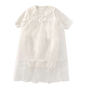 miyio公主礼服6件套宝宝衣服婴儿满月百日庆生服饰女宝纱裙包邮