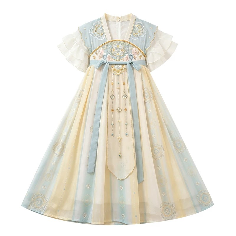 女童汉服夏季超仙连衣裙齐胸襦裙