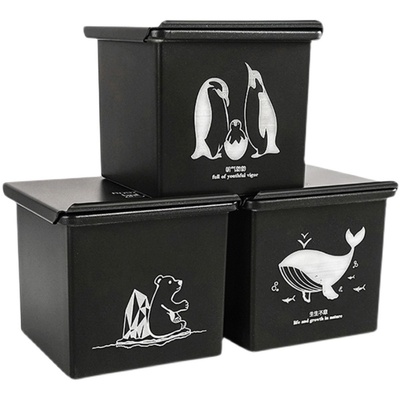 三能250g正方形吐司带盖面包模具