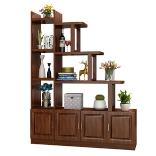 2025年新款轻奢玄关柜隔断置物架沙发旁装饰柜客厅实木储物柜收纳