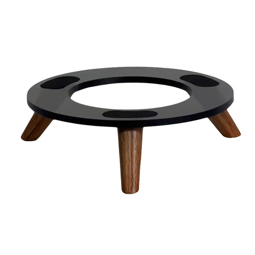 适用哈曼卡顿音响支架胡桃木纹实木三脚架音响减震音箱原木支架