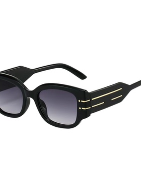 网红同款时尚宽边镜腿墨镜女绿色