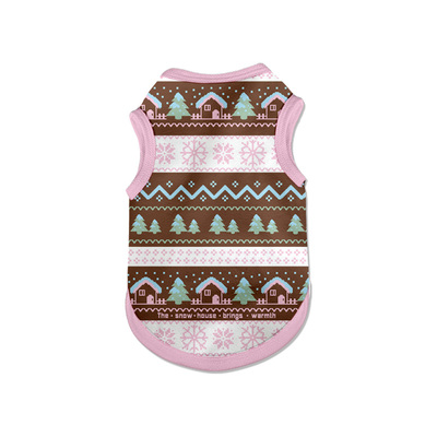 圣诞节日新年费尔岛风格宠物衣服