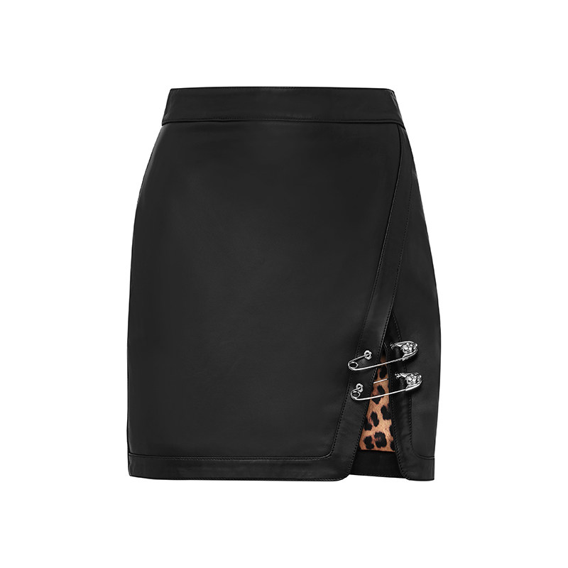PHILIPP PLEIN 女士时尚休闲皮革短裙