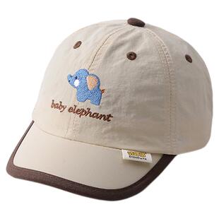 宝宝帽子夏季薄款速干短檐鸭舌帽男童女童百搭户外出游防晒棒球帽