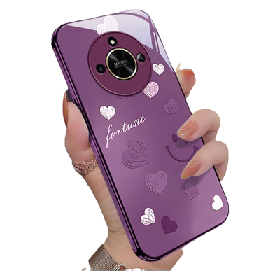 荣耀X50系列手机壳金属漆玻璃ins