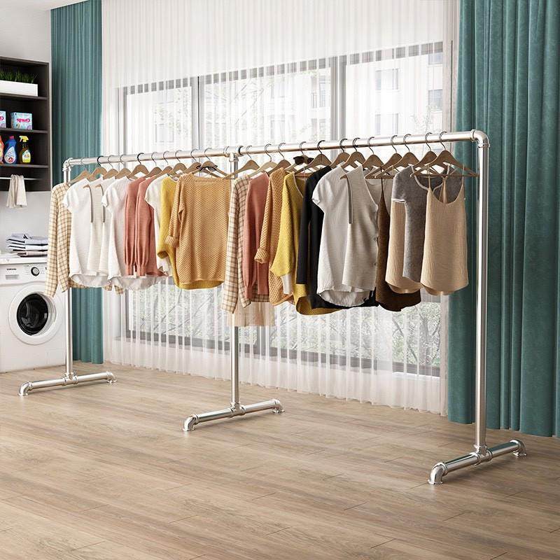 水管晾衣架家用落地晒服装单杆横杆夜市架展示柜台货架加粗晒衣架