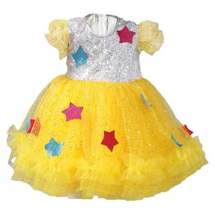 六一儿童舞蹈演出服幼儿园蓬蓬裙纱裙表演服女童可爱公主裙小星星