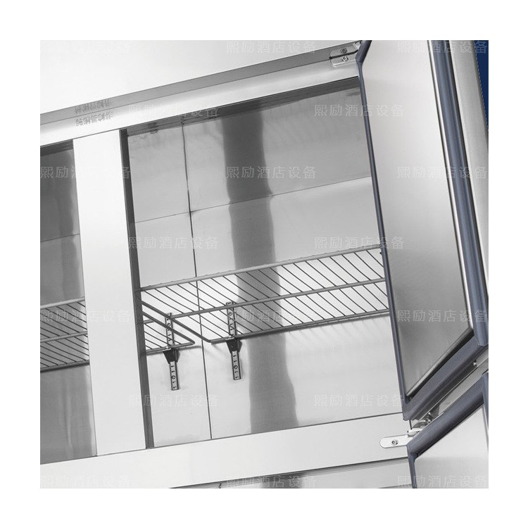 奥斯特商用不锈钢双门冷冻冰箱 酒店食堂厨房铜管冷冻两门冰柜