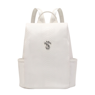 STK&圣米洛白蛇断处双肩包包女通勤大容量防盗电脑包旅行背包潮