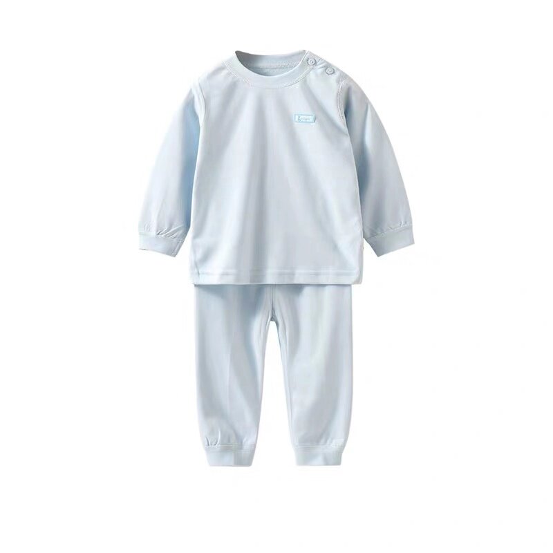 童泰全棉内衣秋衣衣服婴幼儿肩开纯棉套装5月-3岁男女宝宝两件套